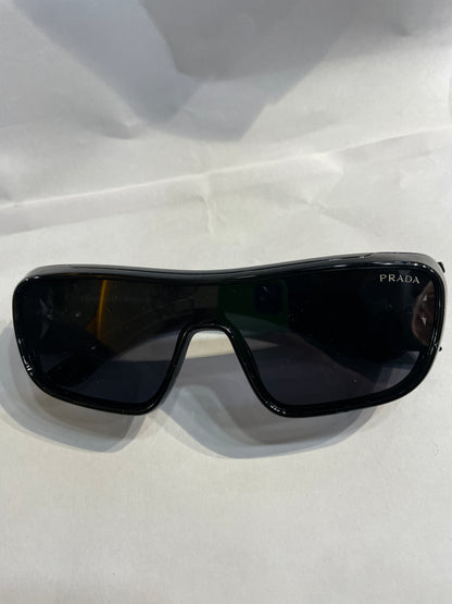ARP Glossy Black Frame Black Shade Branded Sunglasses SUN215
