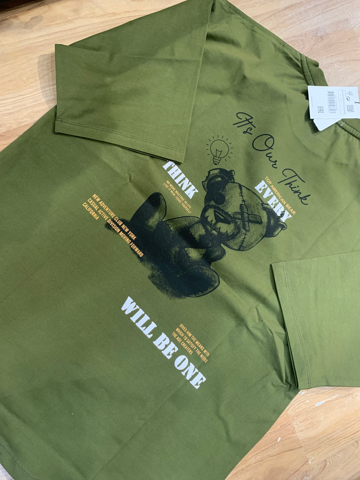 Raz cotton imported T shirts Green Colour drop shoulder Its Our Think 988673