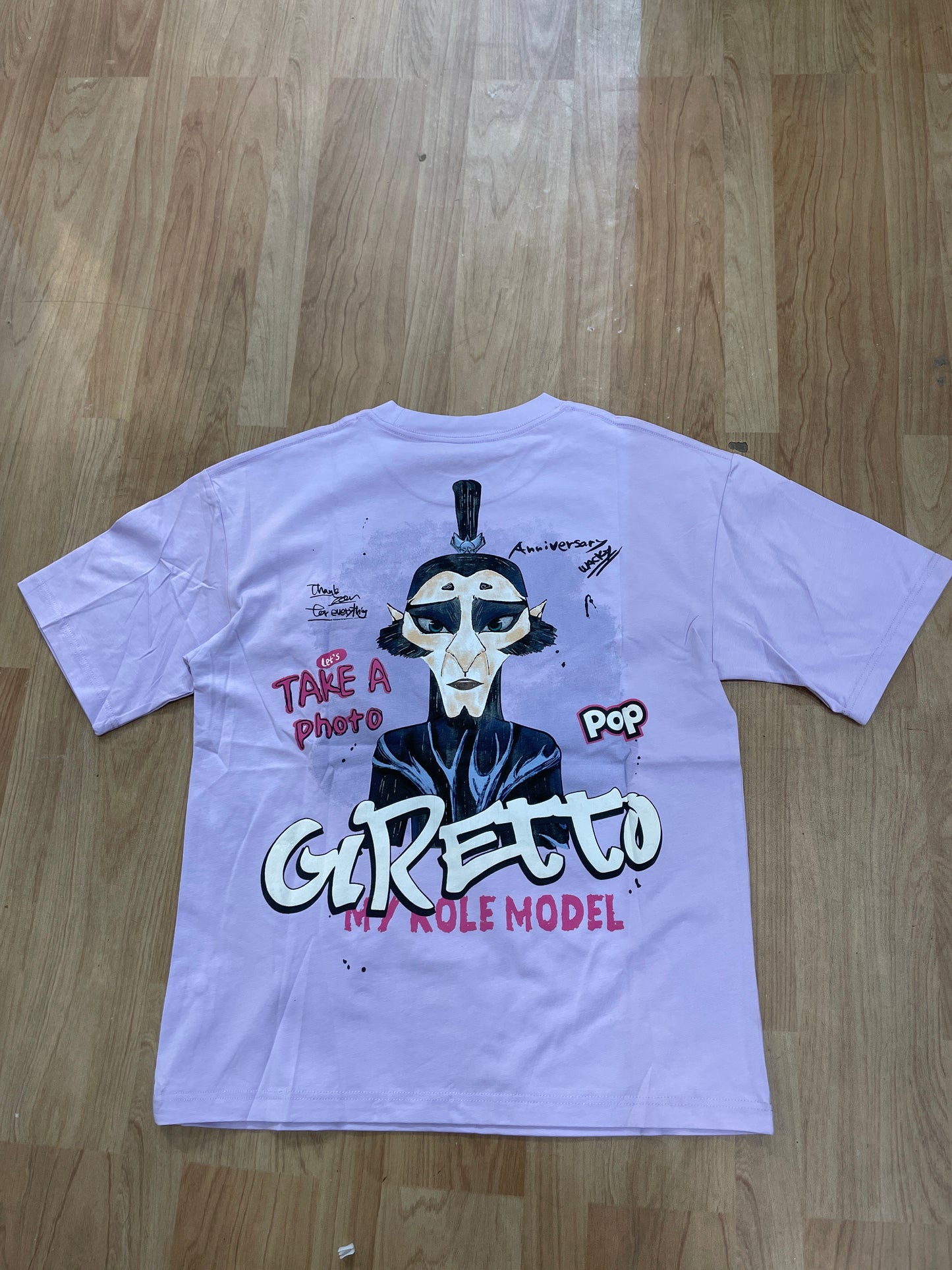 Moguan Design Purple Colour Let’s Take Photo Print Premium Quality Round Neck T-Shirt A9106