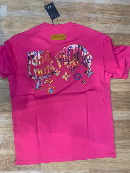 OUL Pink Tshirt Stone Back Print 25127