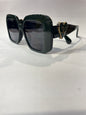 Cha Ahc Olive Green Frame Black Shade Unisex Sunglass 55185417-142