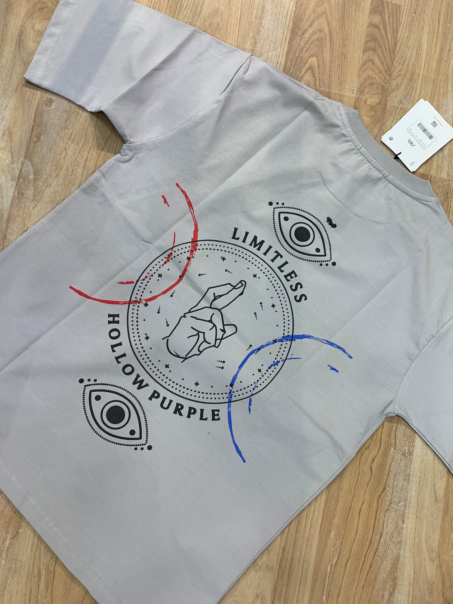 Raz cotton imported T shirts light grey Colour drop shoulder Limitless 988662