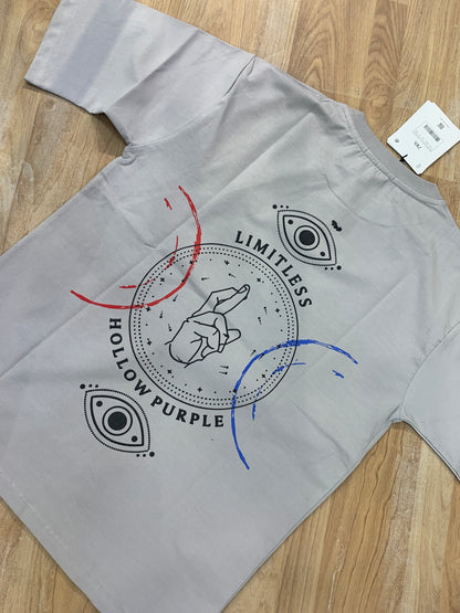 Raz cotton imported T shirts light grey Colour drop shoulder Limitless 988662