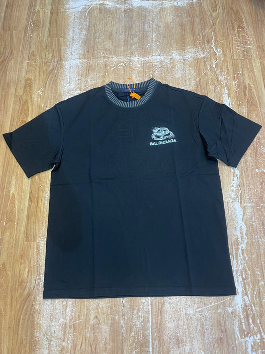 Bail vasa LAB Black Colour Balenciaga Back print Imported Oversize Unisex T-shirt 26031