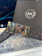 Cim Mic Km Print Brown Black Reversible Unisex Belt 989384