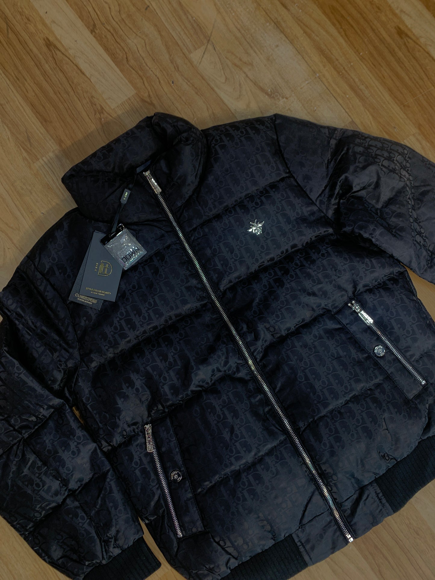 OID Black Colour Puffer Unisex Jacket 988119