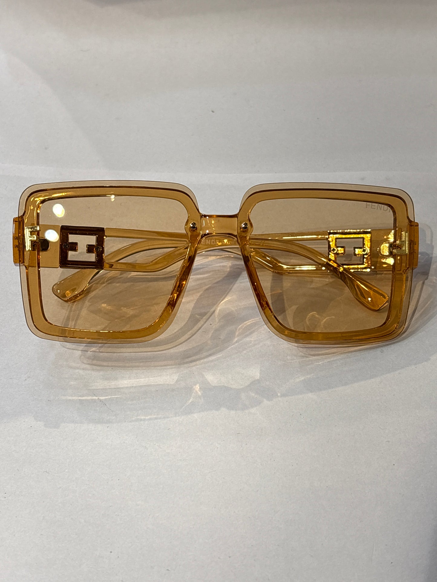 Fen Nef Golden Brown Transi Frame Brown Transi Shade Unisex Sunglass Sun046