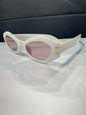 Oid White Frame Pink Shade Unisex Sunglass SUN71