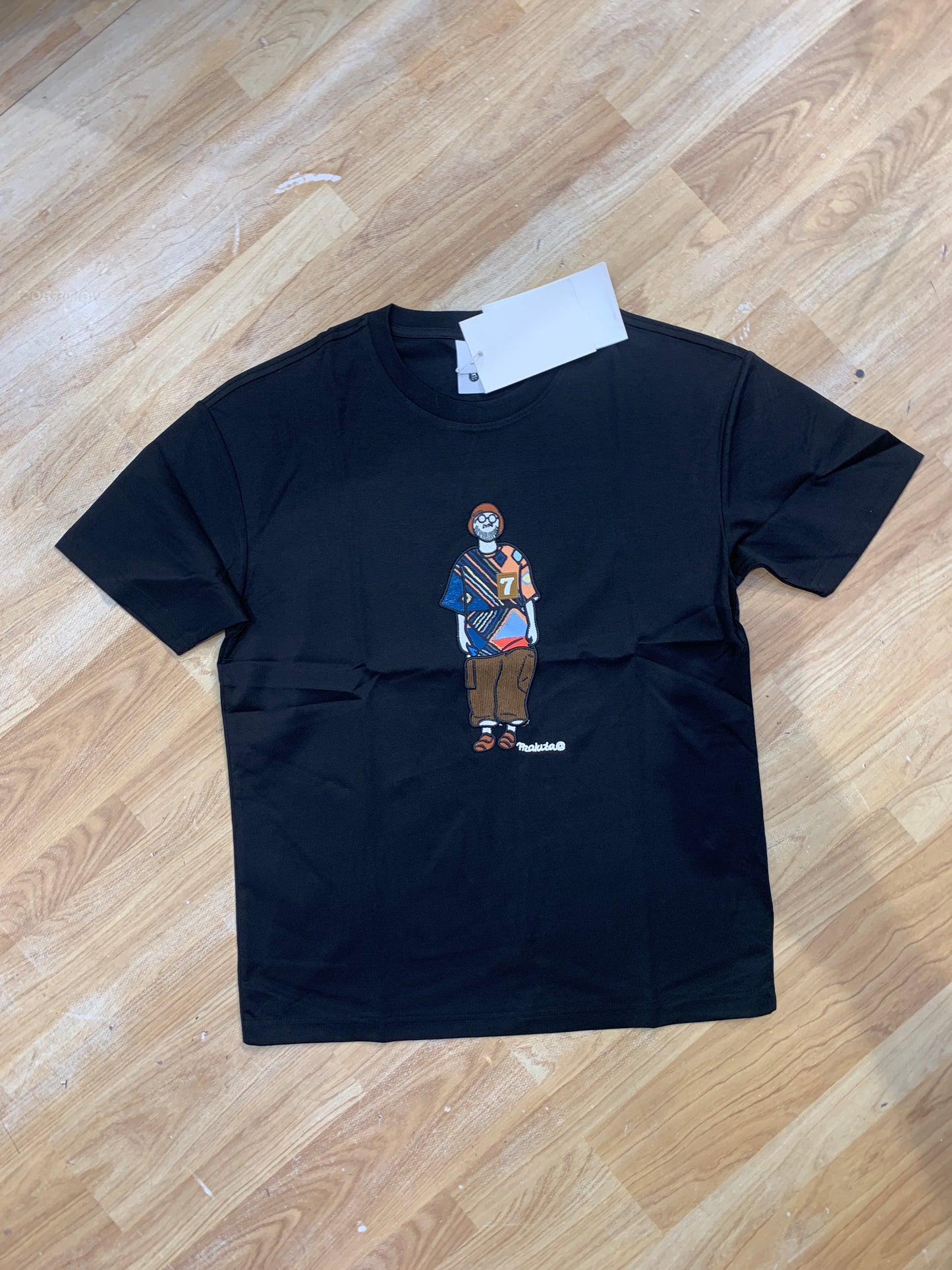 Wears Tshirt Man print Azalata Black Colour 613