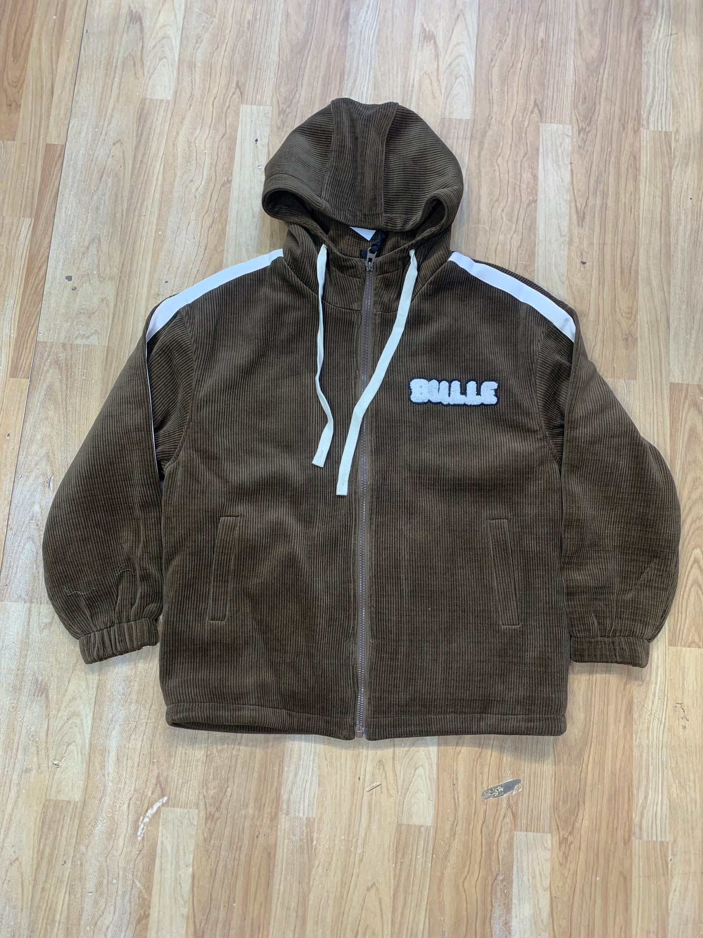 J&J AND Beautiful Brown Colour Jacket With hoodie Back Print M.FOUR 7704
