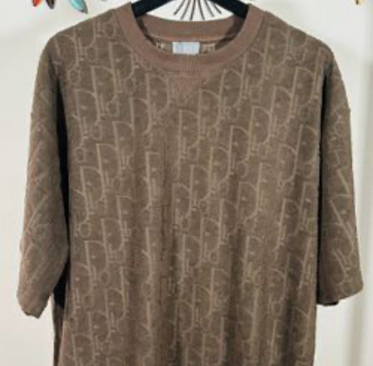 OID Brown Colour With OID Print Premium Quality Heavy Cotton Fabric Tshirt 58000