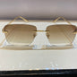 Yam Frameless Trancy Light Brown Shade Unisex Sunglasses Z304 59 17-145
