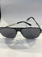 UOL Black Silver Frame Black mercury Shade Sunglass 2076 52 18 142