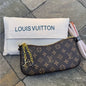 UOL LOU Black Colour With Logo Print Golden Zip Twist Premium Quality Ladies Sling Bag 69143