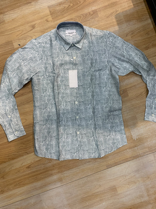 White Green SCRATCH Shirt Full Selves 0075009