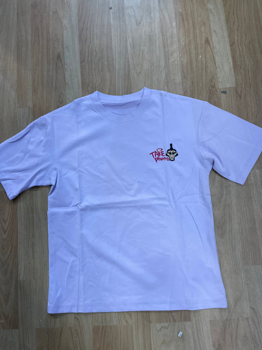 Moguan Design Purple Colour Let’s Take Photo Print Premium Quality Round Neck T-Shirt A9106