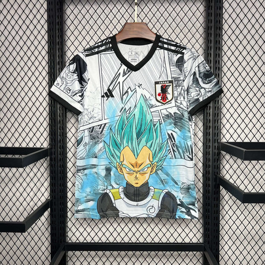Ida Adi JFA Japan White Black  Colour Vegeta Jersey Dragon Ball Goku Print P95985