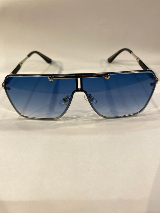 REV Silver Black Frame Blue Shade Unisex Sunglass VE524/S C6 60 14 142