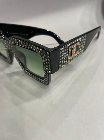 LOD Green Stud Frame Green Shade Unisex Sunglass ZS98014 56 16 141