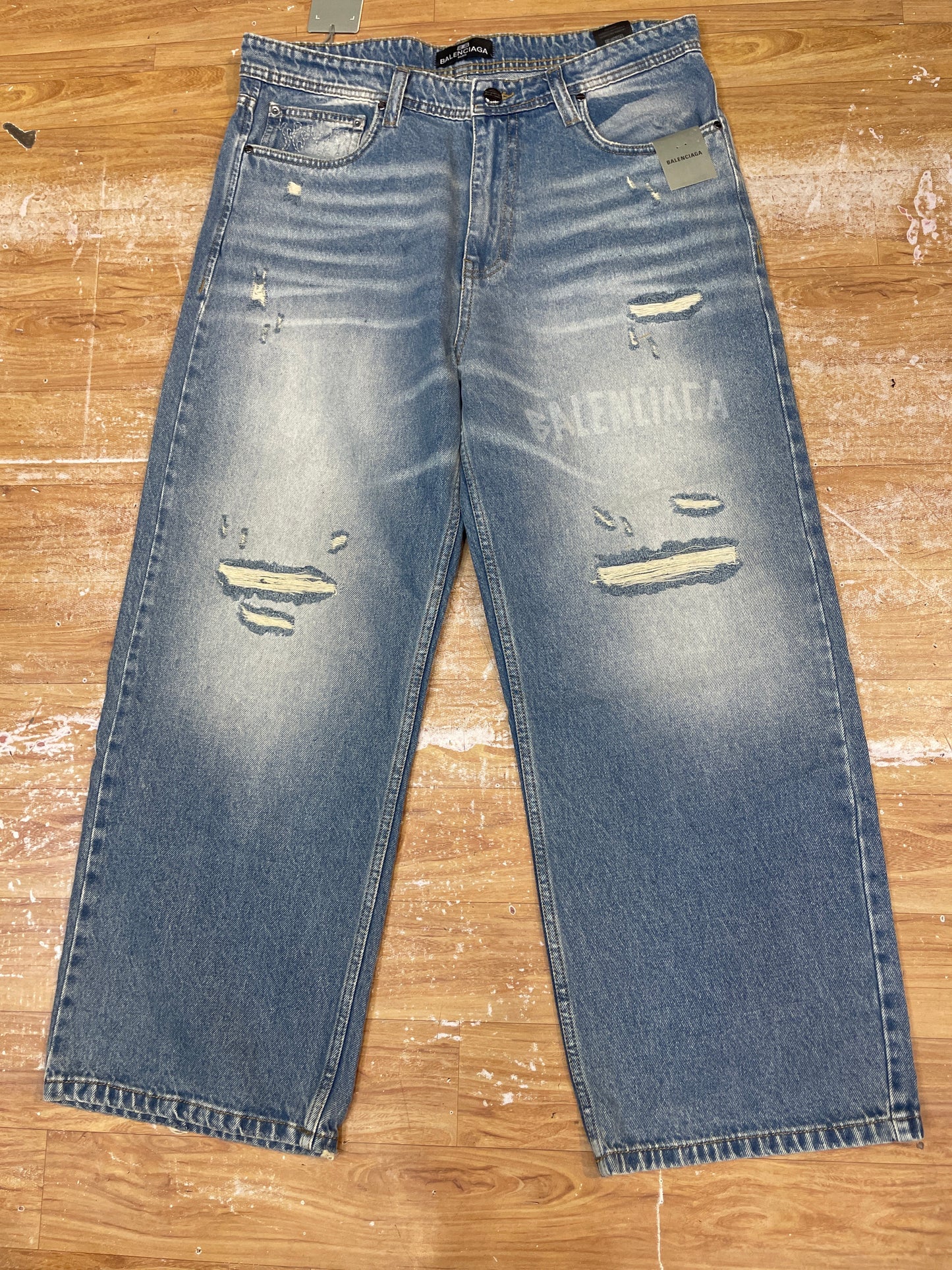 LAB BAL Faded Dark Blue Colour Premium Quality Rugged Baggy Fit Men’s Jeans KFN8791