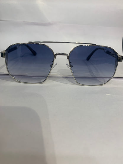 ARP Silver Stike  Frame Smoke Blue Shade Unisex Sunglasses C382 58 18 140