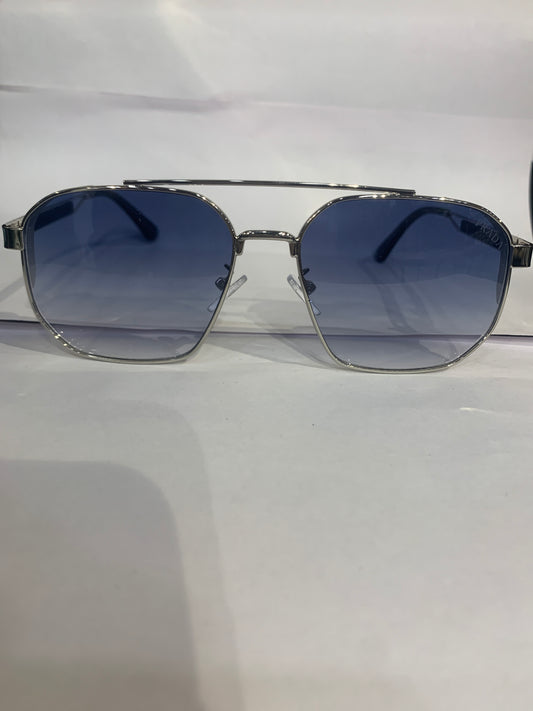 ARP Silver Stike  Frame Smoke Blue Shade Unisex Sunglasses C382 58 18 140