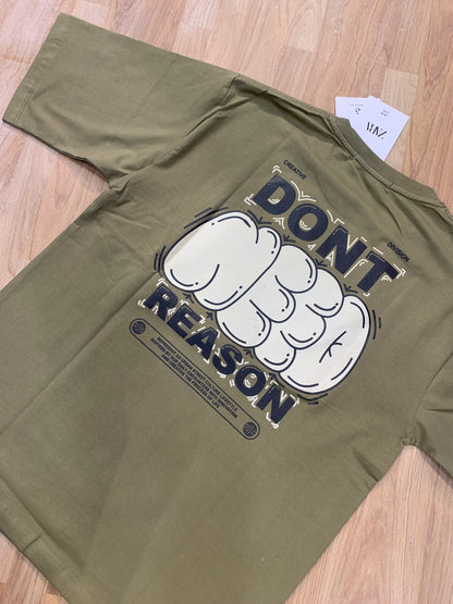 Raz cotton imported T shirts green Colour over size drop shoulder Dont Reason 988662