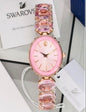Aws Swa Copper Pink Stud Chain Pink Dial Working Premium Quality Ladies Watch 989859