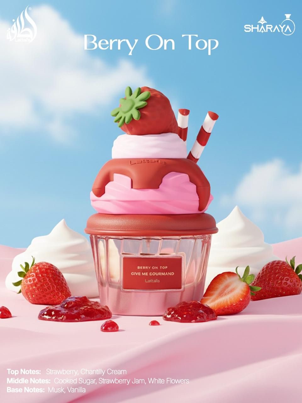 LATTAFA GIVE ME GOURMAND BERRY ON TOP EAU DE PARFUM 75ML FOR WOMAN
