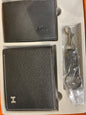 REH HER Black Colour Leather Men’s Wallet Card Holder & Key Chain Gift Combo Set 991358