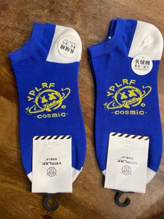 Yplrf Blue Colour YPLRF Cosmio  Print Premium Quality Ankle Socks 991279