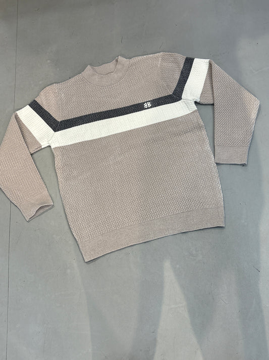 BB Print Beige Cream Grey Colour Full Sleeve Sweatshirt 2506