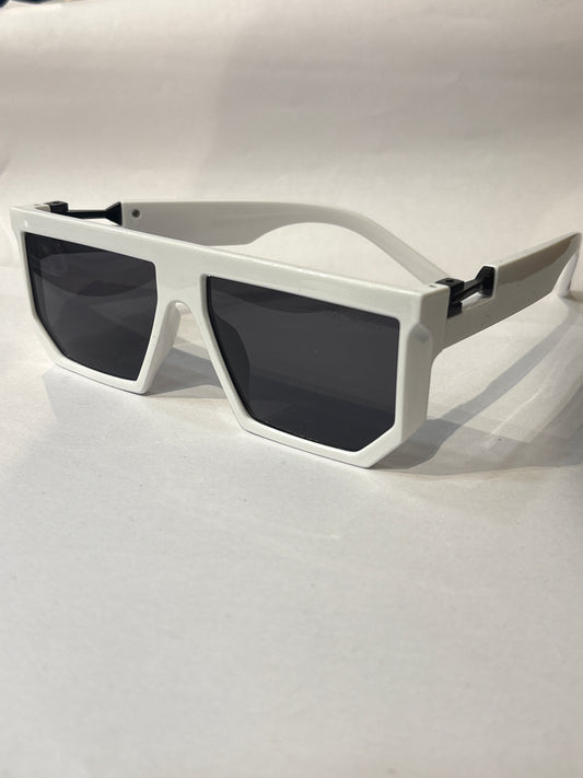 RAM White Frame Black Shade Unisex Sunglasses Sun044