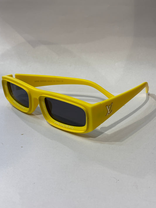 Uol Yellow Frame Black Shade Unisex Sunglass 61905422-145