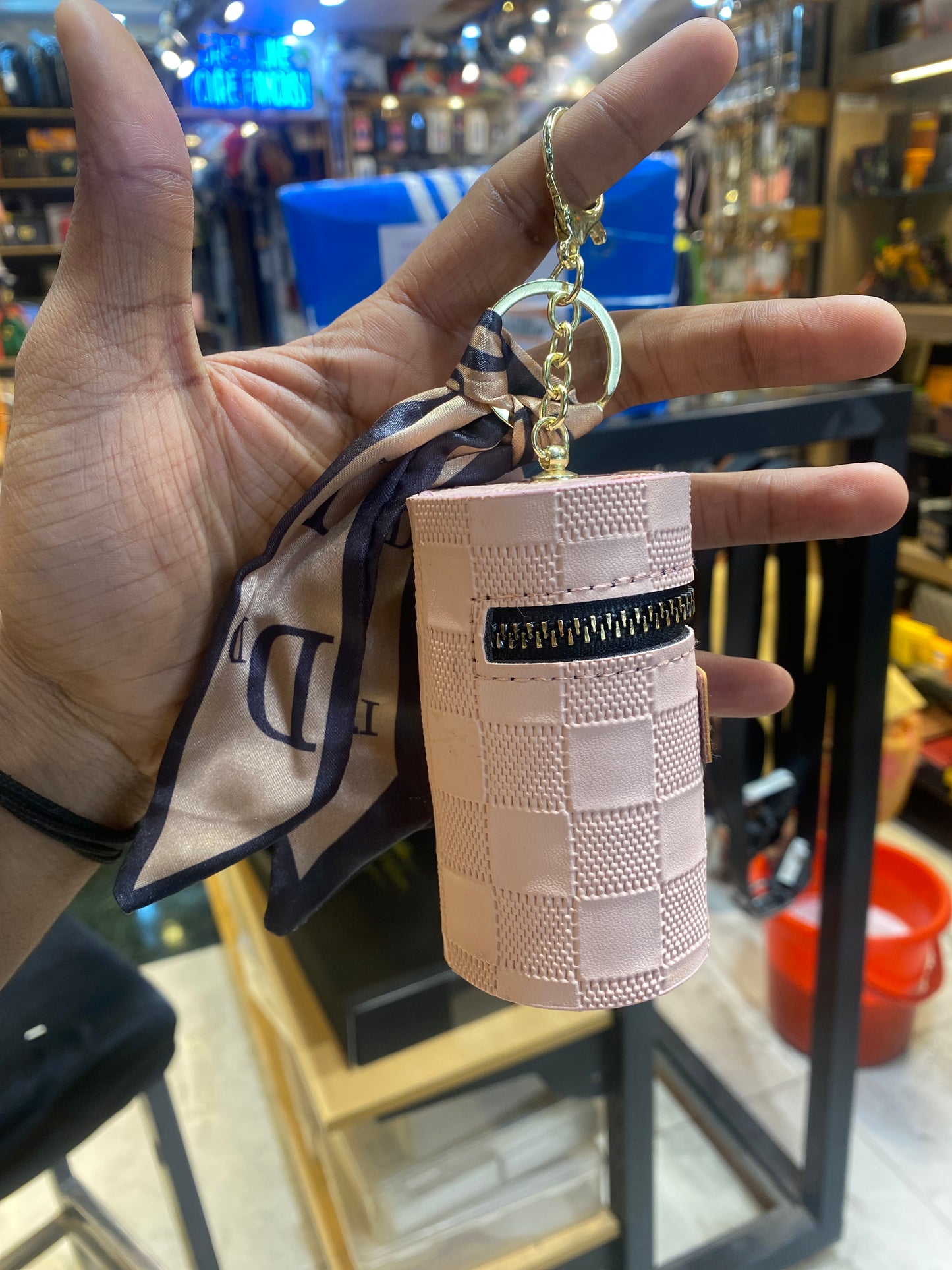 Imported Multi Colour Coin Pouch Key Chain 988422