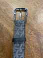 YOG GOY Silver Buckle Black Printed Strap Premium Quality Imported Unisex Belt 991317
