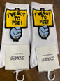 Scenario White Colour I’ve got to pee  Print Premium Quality Full Socks 991204