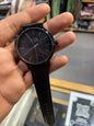 MRA X/A Black Leather Strap With Black Slim Dial Mens Premium Watch 990518