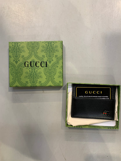 CUG GUC GG Logo Italian Leather Imported Unisex Cardholder 990435
