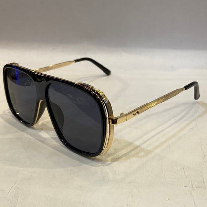 MAH Golden Black Frame Black Shade Sunglass 2672 58 16-141