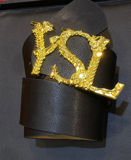 LSY Gold Buckle Black Belt 987115