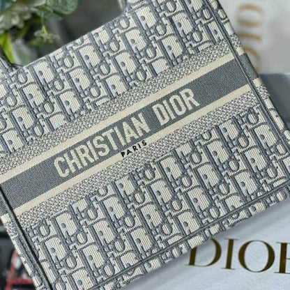 OID Grey White Colour Oid Print Big Size Ladies Hand Bag Tote Bag 989072