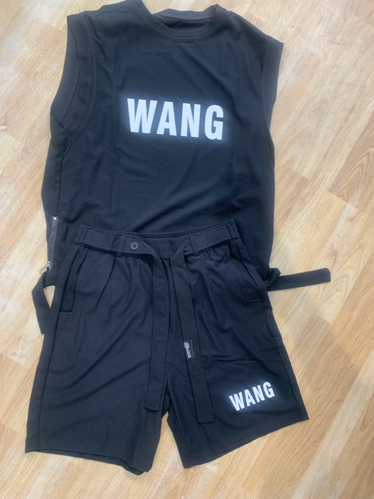 Wang Black Coord set Tank top Shorts D19-7