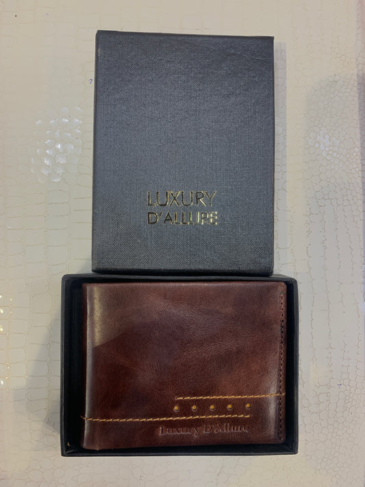 LDA Brown Colour Genuine Leather Men’s Wallet GW-033