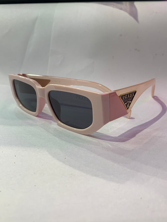 Arp Peach Pink Frame Black Shade Unisex Sunglass 2661 55 19-136