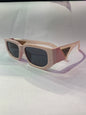 Arp Peach Pink Frame Black Shade Unisex Sunglass 2661 55 19-136