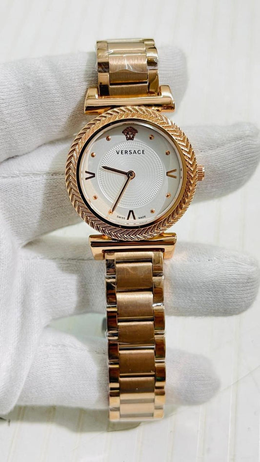 REV VER Copper Chain White Dial Ladies Watch 989298