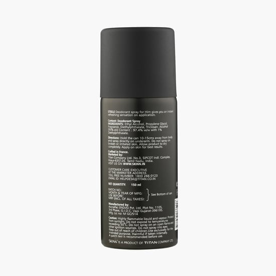 Skinn By Titan Men Deo Steele,  DeoDorant Spray Pour Femme 150ml