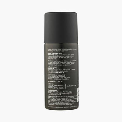 Skinn By Titan Men Deo Steele,  DeoDorant Spray Pour Femme 150ml
