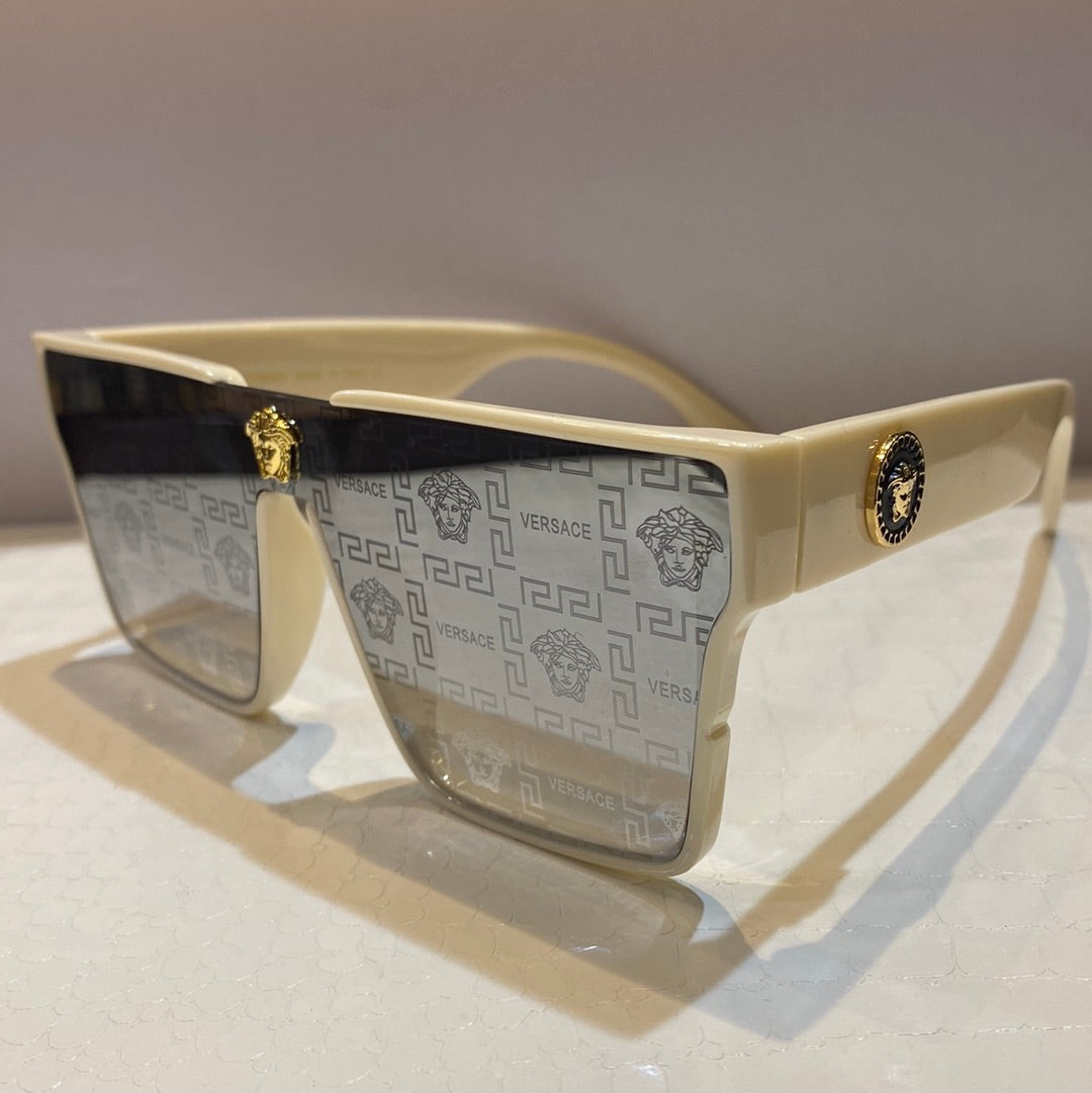 Rev White Frame Rev Print Shade Unisex Sunglasses 8944 56 17 138